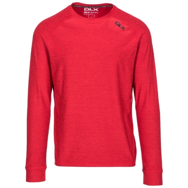 Trespass DLX Mens Callum Long Sleeved T-Shirt : Red Marl - www